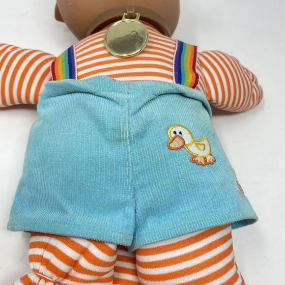 Vintage Coleco Cabbage Patch Koosas Dog Blue Rainbow Overalls W/ Collar 80’s - Picture 8 of 9